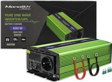 Pingemuundur Qoltec Monolith 600 W, 12 V kuni 230 V