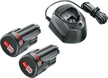 Akude komplekt Bosch Starter Set PBA12V, 12 V, 2 x 1,5 Ah, GAL 1210 CV