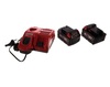 Akude ja laadija komplekt Milwaukee M18 NRG-502, 18 V, 2 x 5,0 Ah + laadija M12-18FC