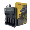 USB akulaadija BMAX 3.7V 18650, 4 pesaga