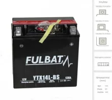 Akumulaator Fulbat YTX14L-BS 12V, 12 Ah, 200 A
