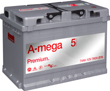 Aku A-Mega Premium 12V, 74 Ah, 760 A