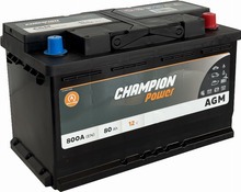 Akumulaator AGM Champion Power 80 Ah, 800 A, 12V