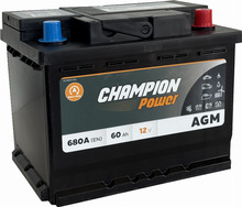 Akumulaator AGM Champion Power 60 Ah, 680 A, 12V
