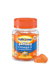 Kummikommid Haliborange Omega-3 & Multivitamin, apelsinimaitselised, 30 tk