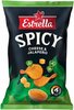 Kartulikrõpsud Estrella, lainelõigatud, juustu ja vürtsika jalapeno maitsega, 115 g