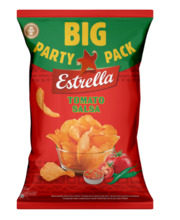 Kartulikrõpsud Estrella, kumer lõige, vürtsikas tomatimaitse, 250 g