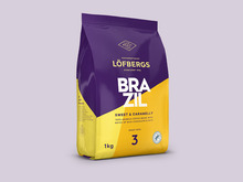Kohvioad Lofbergs Brazil, 1 kg Arabica 100 prots.