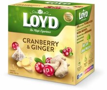 Taimne ja puuviljatee Loyd jõhvika ja ingveri maitsega, 20 x 2 g
