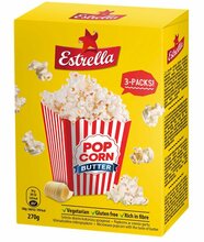 Popkorn Estrella, võimaitseline, 3*90 g