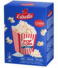 Popkorn Estrella, soolaga, 3 x 90 g