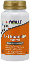 Toidulisand Now Foods L-Theanine rohelise teega, 100 mg, 90 kapslit