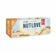 Kookoseküpsised Allnutrition Nut Love karamelli ja maapähklitega, piimašokolaadiglasuuriga, 128 g