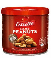 Röstitud maapähklid Estrella soolaga, metallpurk, 140 g
