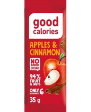 Datlibatoon Good Calories kuivatatud õunte, india pähklite ja kaneeliga, 35 g