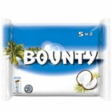 Piimašokolaadibatoon Bounty kookosetäidisega, 5 x (2 x 28,5 g)