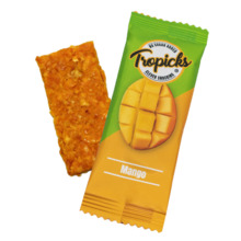 Kuivatatud mango batoon Tropicks, ilma lisatud suhkruta, 20 g