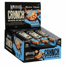 Krõbe batoon Warrior Crunch, küpsisetaina maitsega, 12 x 64 g