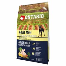 Kuivtoit koertele Ontario Adult Mini kanaga ja kartuliga, 6,5 kg