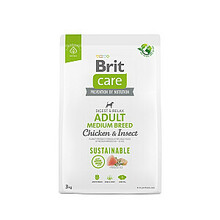 Kuivtoit koertele Brit Care Sustainable Adult Medium Breed Chicken & Insect, 3 kg