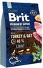 Kuivtoit koertele Brit Premium By Nature Light kalkuniga, 3 kg