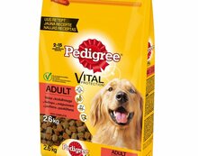 Kuivtoit koertele Pedigree veise- ja linnulihaga, 2.6 kg