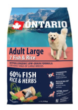 Kuivtoit koertele Ontario Dog Large Adult Fish & Rice, 2,25 kg