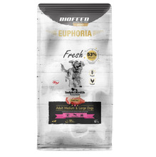 Kuivtoit koertele BIOFEED EUPHORIA Fresh Adult Medium & Large kalkuni ja küülikuga, 12 kg
