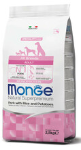 Kuivtoit koertele Monge All Breeds Adult sealiha, riisi ja kartuliga, 2.5 kg