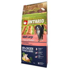 Kuivtoit koertele Ontario Adult Large kanaliha ja kartuliga, 12 kg