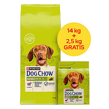 Kuivtoit koertele Purina Dog Chow Adult Lamb, 14 + 2,5 kg