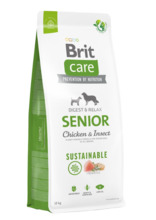 Kuivtoit koertele Brit Care Sustainable Senior kanaliha ja putukatega, 12 kg