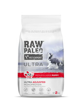 Kuivtoit veiselihaga kutsikatele, keskmist ja suurt tõugu, Raw Paleo Ultra Beef, 2kg