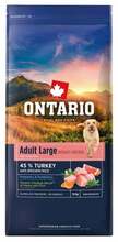 Kuivtoit koertele Ontario Large Weight Control kalkuni ja pruuni riisiga, 12 kg