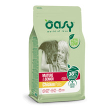 Kuivtoit vanematele koertele Oasy Mature & Senior Chicken kanaga, 12 kg