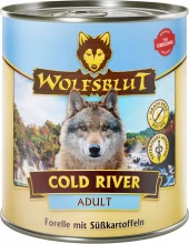 Konserv koertele Wolfsblut Cold River forelliga, 800 g