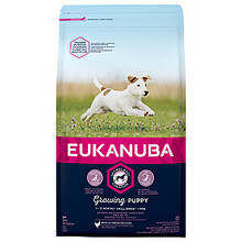 Kuivtoit väikest tõugu kutsikatele Eukanuba Growing Puppy, kanaliha, 3 kg