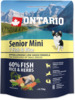 Kuivtoit koertele Ontario Dog Mini Senior Fish & Rice, 750 g
