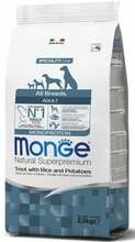 Kuivtoit koertele Monge All Breeds Adult forelli, riisi ja kartuliga, 2,5 kg