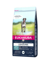 Kuivtoit täiskasvanud suurtele koertele Eukanuba Grain Free kalaga, 3 kg