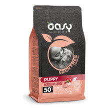 Kuivtoit kutsikatele Oasy Grain Free Puppy Medium & Large kalkunilihaga, 12 kg