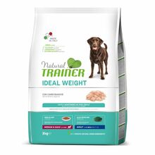 Kuivtoit koertele Natural Trainer Adult Ideal Weight/Light Medium/Maxi valge lihaga, 3 kg