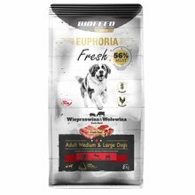 Kuivtoit koertele Biofeed Euphoria Fresh Adult Medium & Large sealiha ja veiselihaga, 2 kg