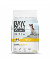 Kuivtoit väikest tõugu täiskasvanud koertele Raw Paleo Ultra kalkuniga, 750g