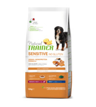 Kuivtoit koertele Natural Trainer Sensitive No Gluten Medium - Maxi, Adult lõhega, 3 kg