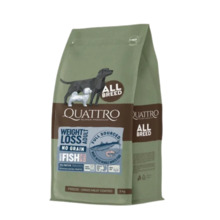 Kuivtoit koertele Quattro Grain Free Weight Loss valge kala ja krilliga, 3 kg
