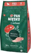 Kuivtoit koertele Pan Mięsko keskmist tõugu veise- ja küülikulihaga, 3 kg