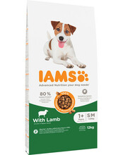 Kuivtoit koertele IAMS For Vitality Adult Small & Medium Breed lambalihaga, 12 kg