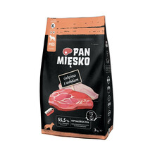 Kuivtoit koertele Pan Mięsko vasikaliha ja kalkuniga, 3 kg