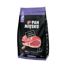 Kuivtoit koertele Pan Miesko vasika- ja lambalihaga, 3 kg